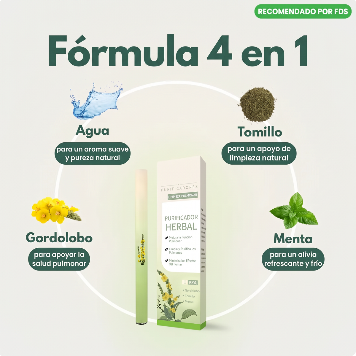 Herbalina - Inhalador herbal para el antojo de fumar