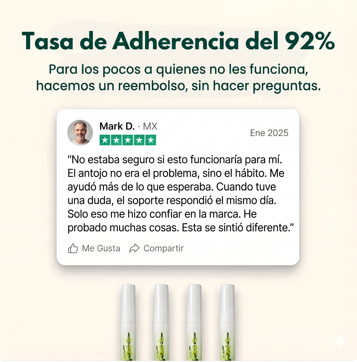 Herbalina - Inhalador herbal para el antojo de fumar
