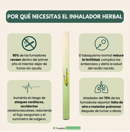 Herbalina - Inhalador herbal para el antojo de fumar